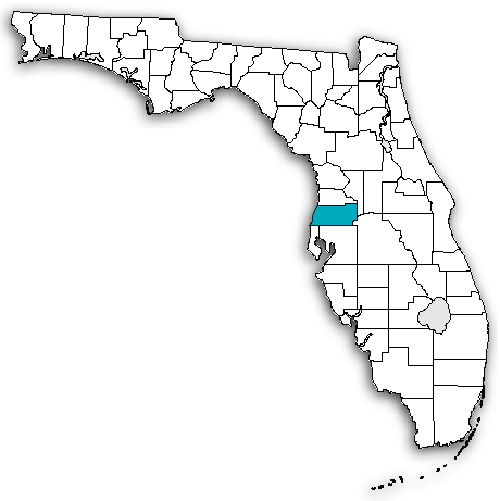 Pasco County on map